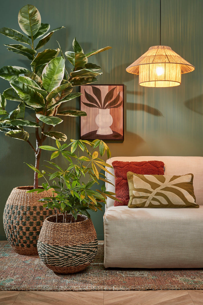 Mica Decorations Elsa Hanglamp - H28 x Ø50 cm - Jute - Lichtbruin