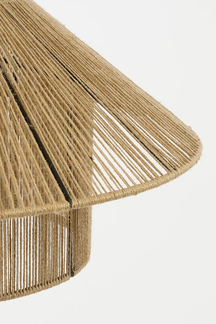 Mica Decorations Elsa Hanglamp - H28 x Ø50 cm - Jute - Lichtbruin