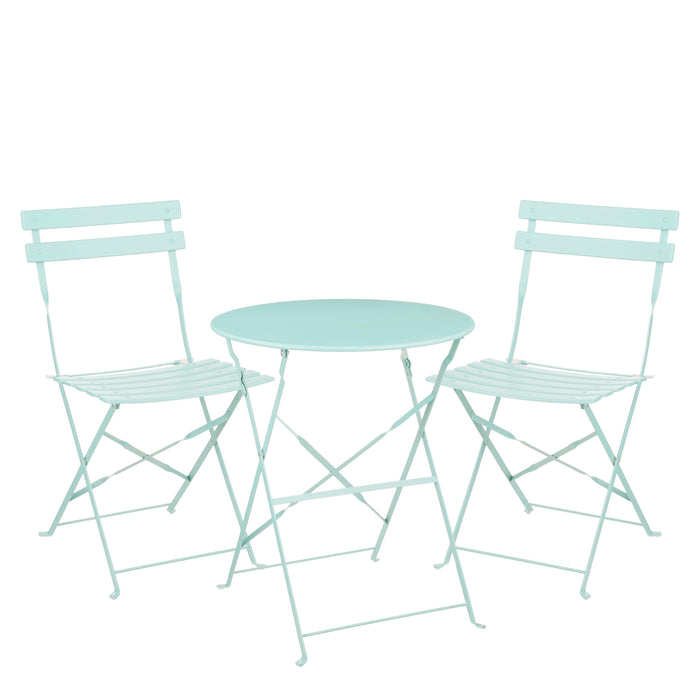 Mica Decorations Laurence Bistro Set - Set of 3 - Metaal - Lichtgroen
