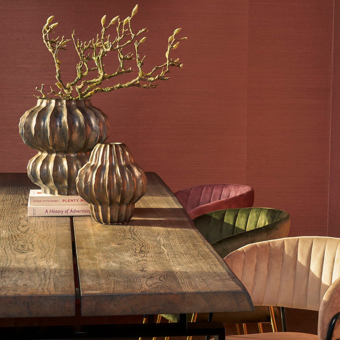 Mica Decorations Altea Vaas - H28 x Ø24,5 cm - Keramiek - Brons