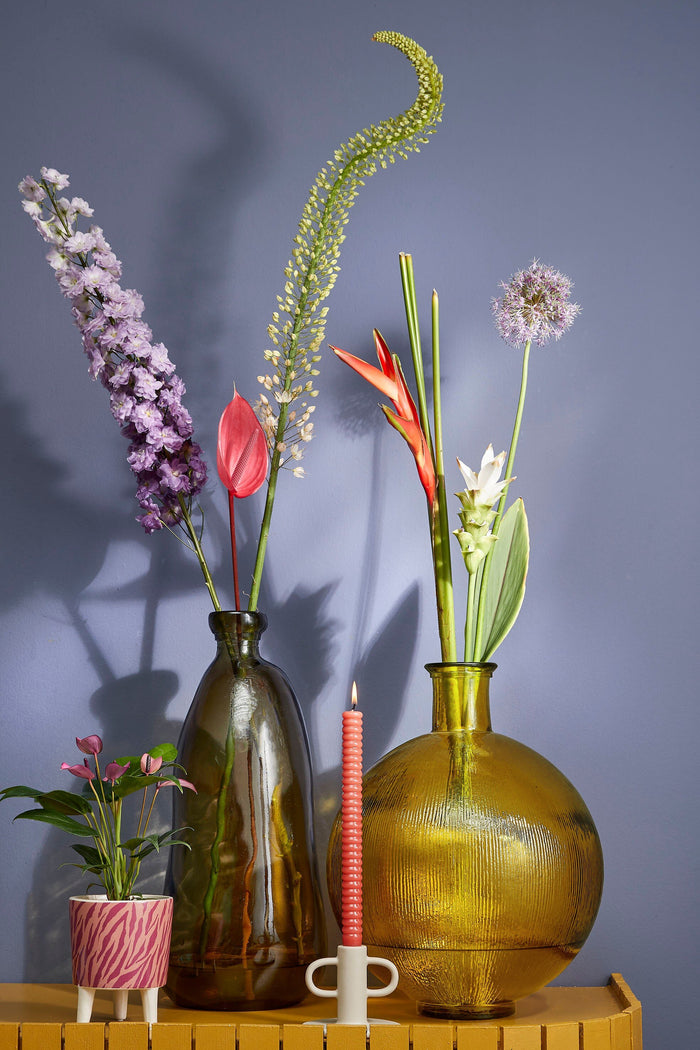 Mica Decorations Firenza Fles Vaas - H42 x Ø34 cm - Oker