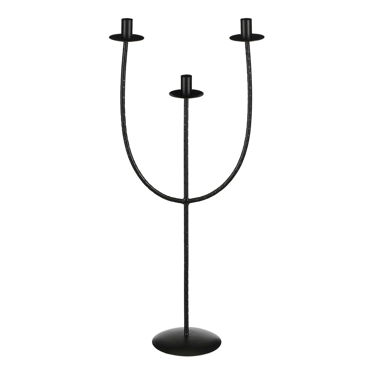 Mica Decorations Kantas Kandelaar - L30 x B15 x H73 cm - Zwart