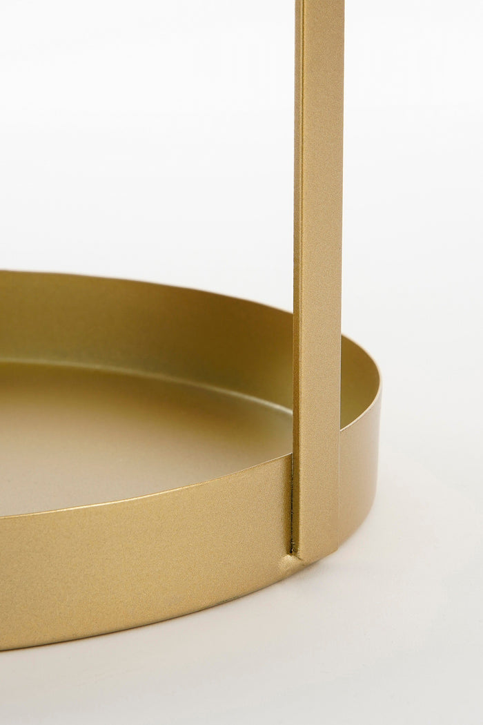 Mica Decorations Etagère 2-Laags - H41 x Ø25 cm - Metaal - Goud