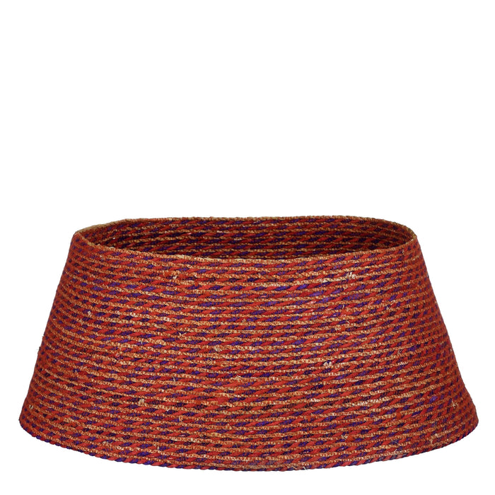 House of Seasons Kerstboomrok - H26 x Ø58 cm - Zeegras - Rood