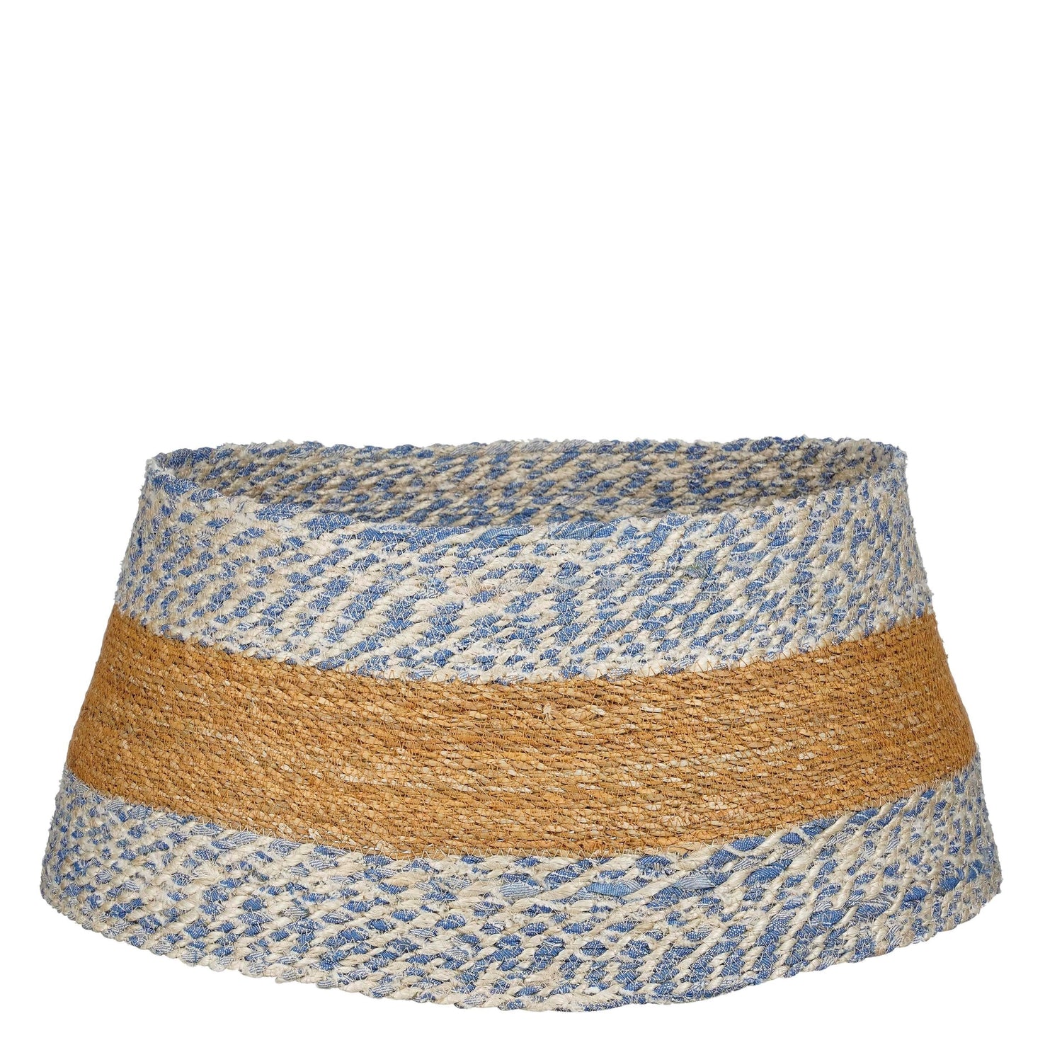 House of Seasons Kerstboomrok - H26 x Ø58 cm - Zeegras - Blauw