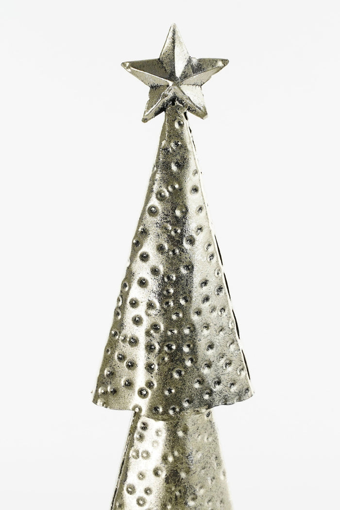 House of Seasons Kerstboom - L14,5 x B8 x H68 cm - Metaal - Zilver