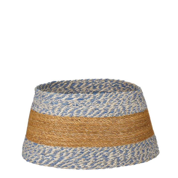 House of Seasons Kerstboomrok - H26 x Ø50 cm - Zeegras - Blauw