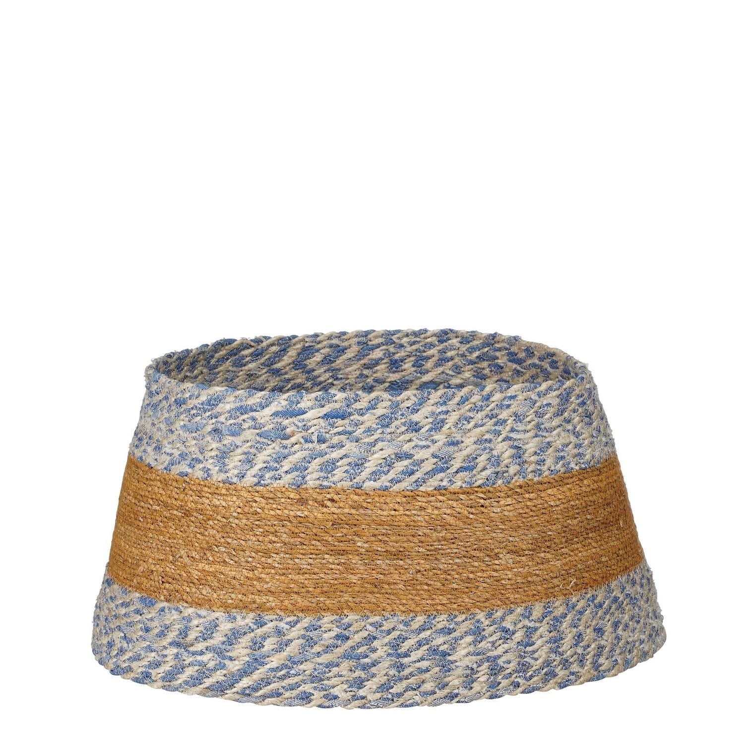 House of Seasons Kerstboomrok - H26 x Ø50 cm - Zeegras - Blauw