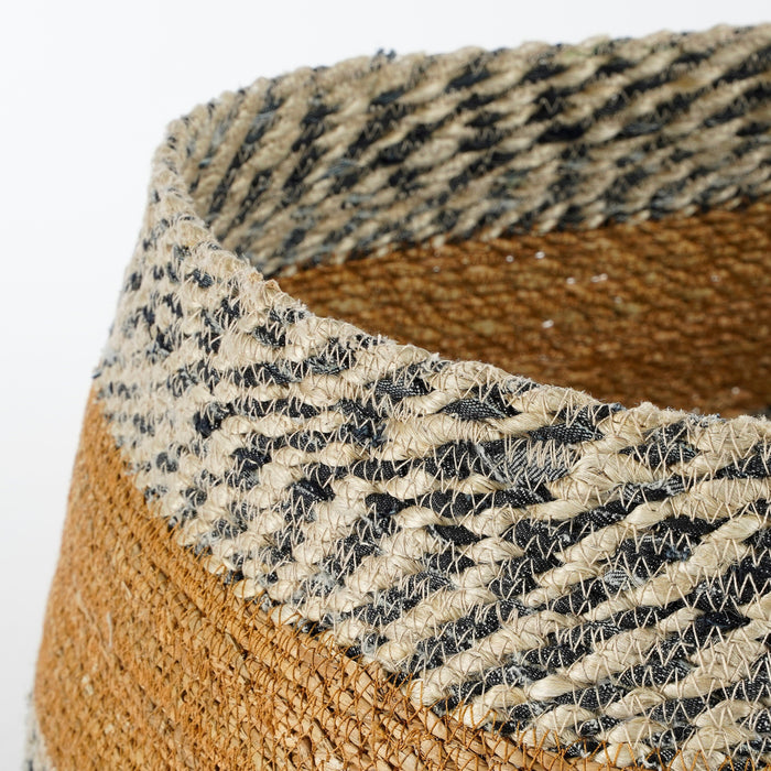 House of Seasons Kerstboomrok - H26 x Ø50 cm - Zeegras - Blauw