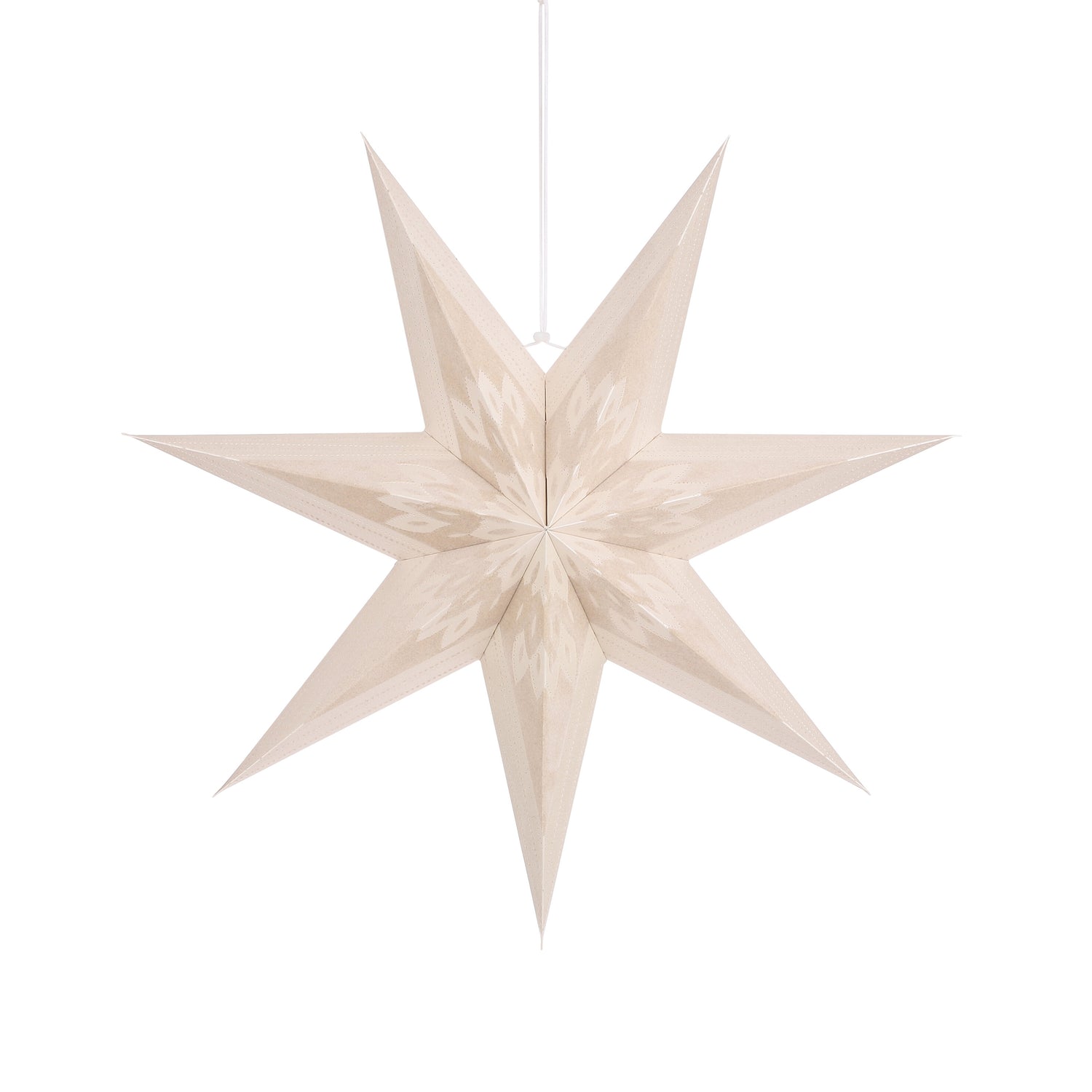 House of Seasons Ster Kerstdecoratie H18 x Ø60 cm Papier Beige