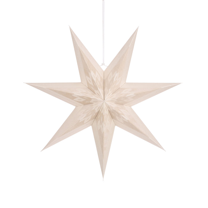 House of Seasons Ster Kerstdecoratie H18 x Ø60 cm Papier Beige