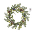 House of Seasons Kerstkrans met LED Verlichting - Ø42 cm - Groen