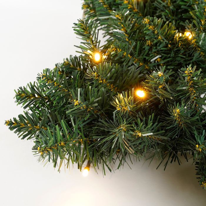 Black Box Trees Kerstkrans Ster met LED Verlichting - Ø60 cm - Groen