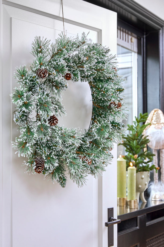 Black Box Trees Vandans Kerstkrans - Ø60 cm - Groen Frosted