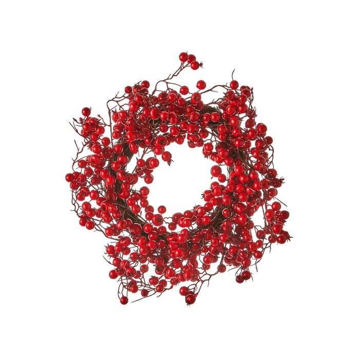 House of Seasons Stirling Kerstkrans Bessen - Ø40 cm - Foam - Rood