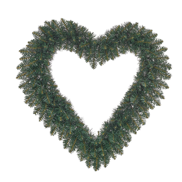 Black Box Trees Kerstkrans Hart - Ø60 cm - Groen
