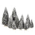 LuVille Kerstdorp Miniatuur Evergreen Bomen - 12 Stuks - H30 cm