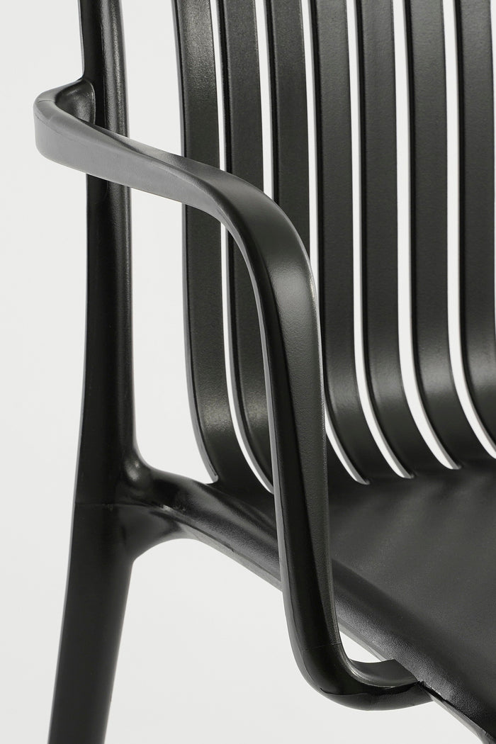 Mica Decorations Paloma Tuinstoel - Polypropyleen - Zwart