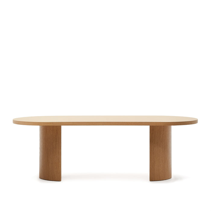 Kave Home - Tafel Nealy van eikenfineer met een natuurlijke afwerking