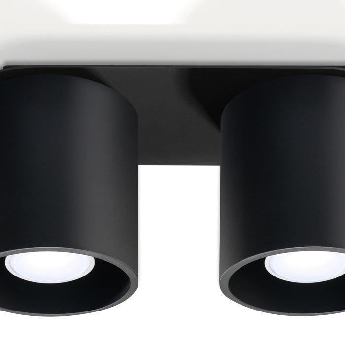 Sollux Plafondlamp Orbis 2 lichts zwart