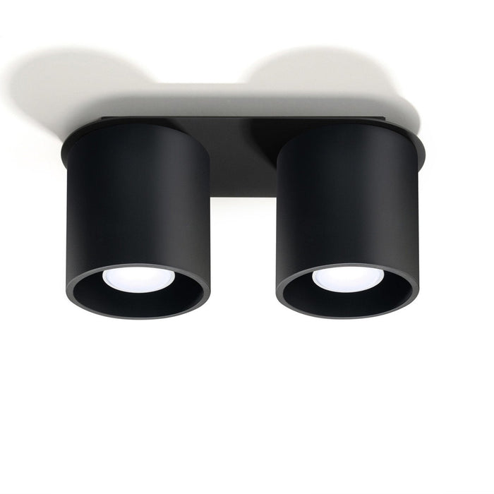 Sollux Plafondlamp Orbis 2 lichts zwart