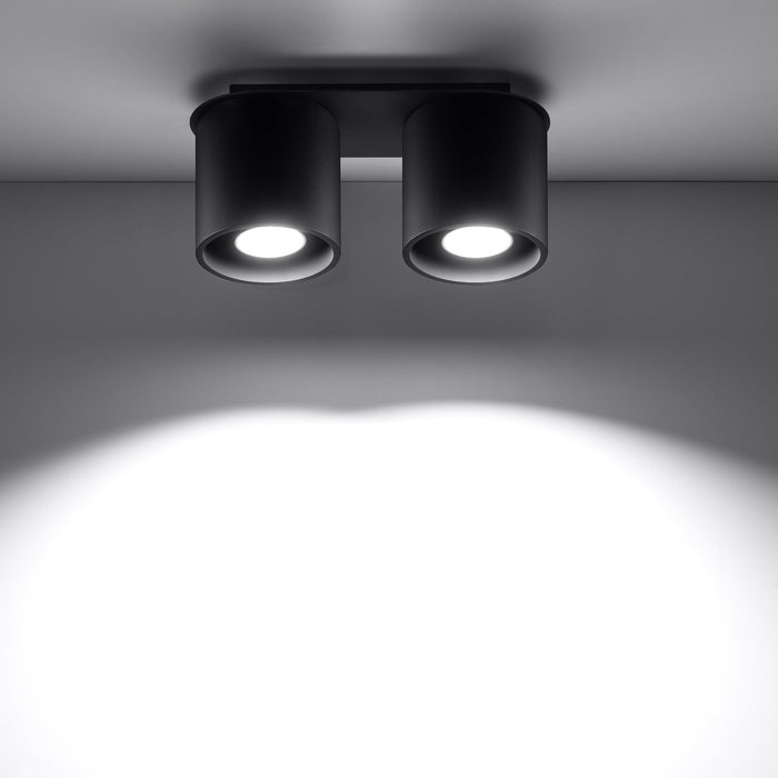 Sollux Plafondlamp Orbis 2 lichts zwart