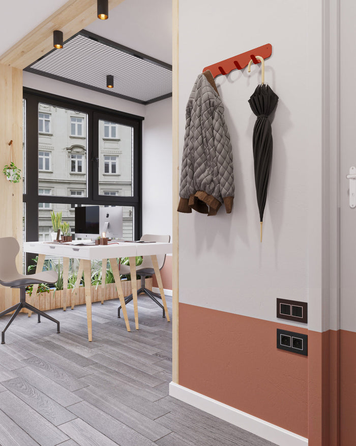 Gorillz Rounded Four - Wandkapstok - 40x6x7,8cm - Rood