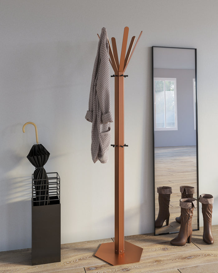 Gorillz Stack - Kapstok Staand - Industrieel Design - Koperbruin