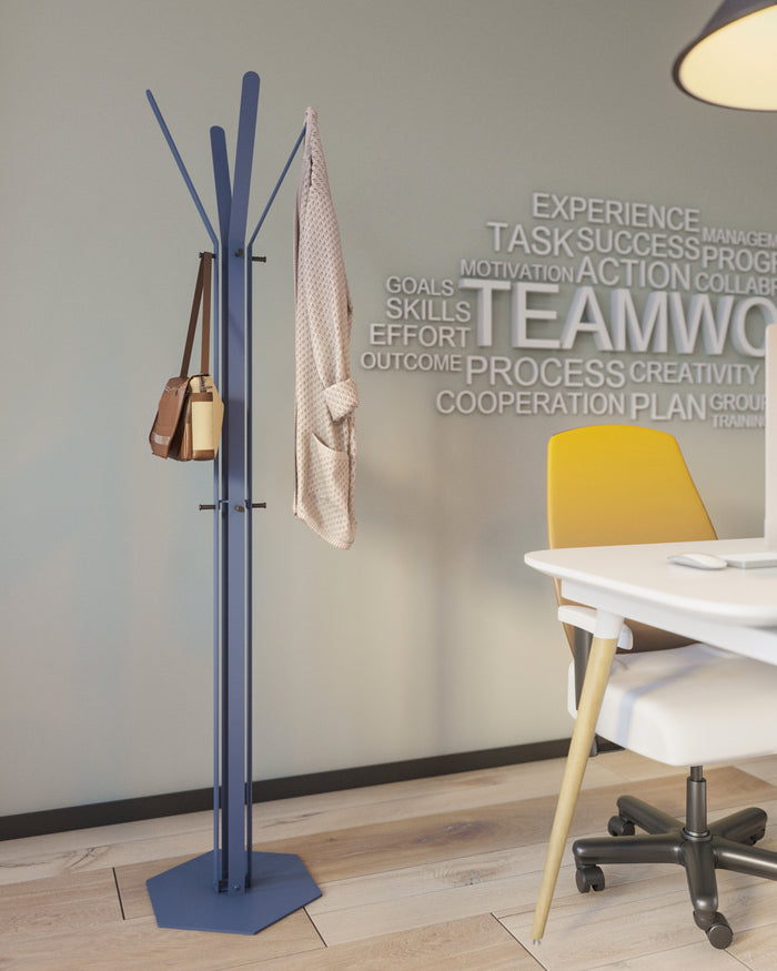 Gorillz Stack Industriële Kapstok Staand 12 Kapstokhaken- Blauw