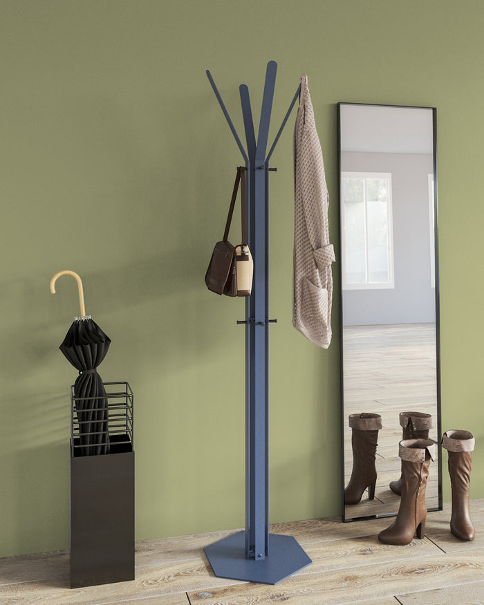 Gorillz Stack Industriële Kapstok Staand 12 Kapstokhaken- Blauw