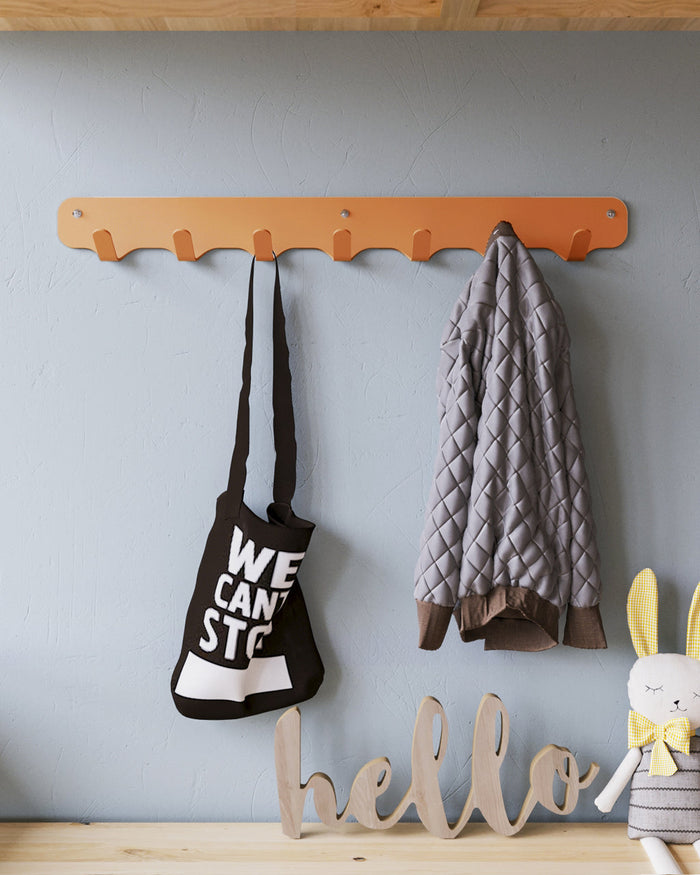 Gorillz Rounded Seven - Wandkapstok - 67 x 6 x 7,8 mm - Oranje