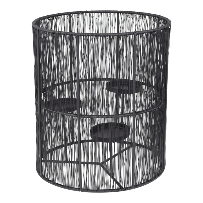 LOFT42 Wira kandelaar met 3 schotels - Metaal - Zwart - Ø28x32