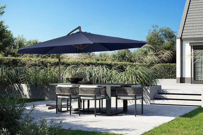 Feel Furniture - Toscano - Banana parasol - Marine Blauw