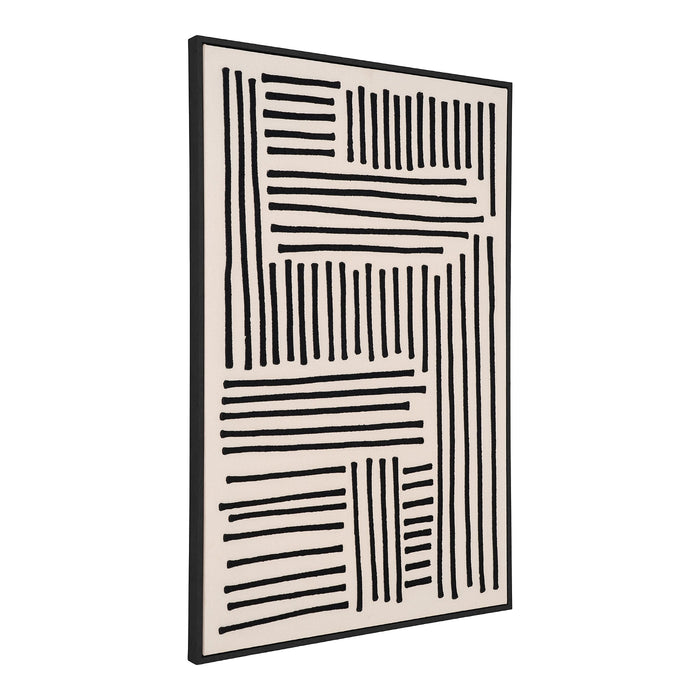 House Nordic - Wand Canvas Rechthoek - Beige katoen - 3x100x140cm