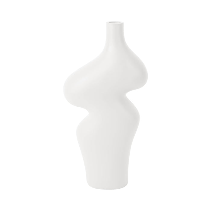 present time - Vase Organic Curves large polyresin white