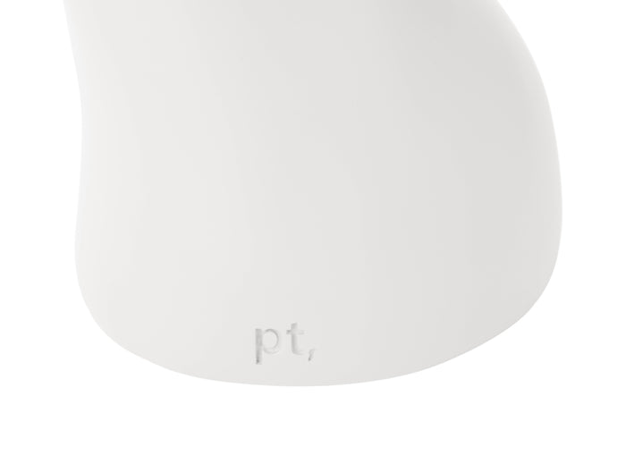 present time - Vase Organic Swirls polyresin white