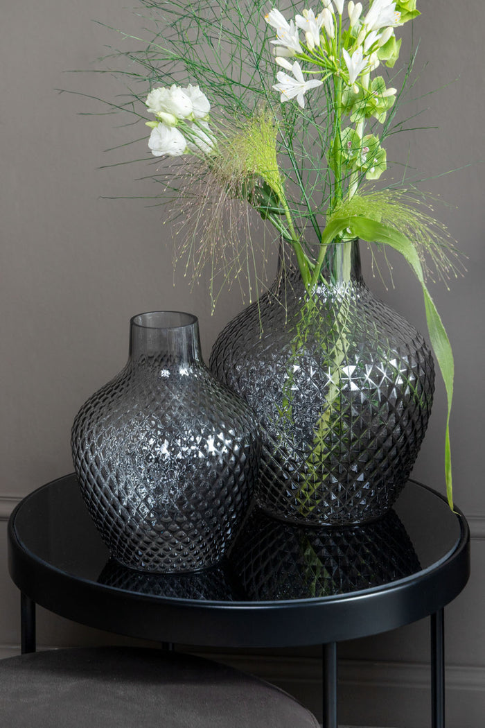 present time - Vase Delight glass dark grey