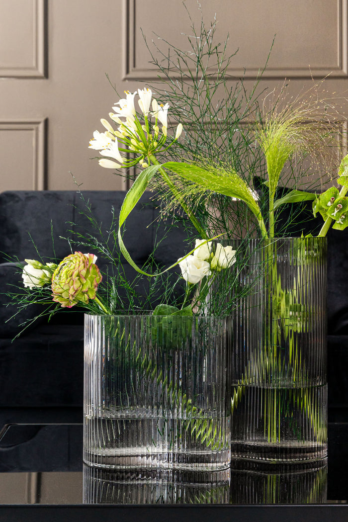 present time - Vase Allure Wave glass dark grey