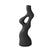 present time - Vase Organic Swirls polyresin black