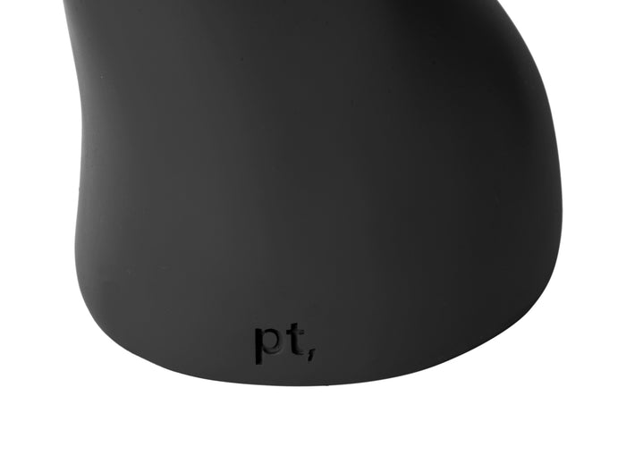 present time - Vase Organic Swirls polyresin black