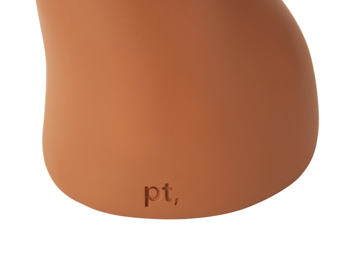 present time - Vase Organic Swirls polyresin burned orange