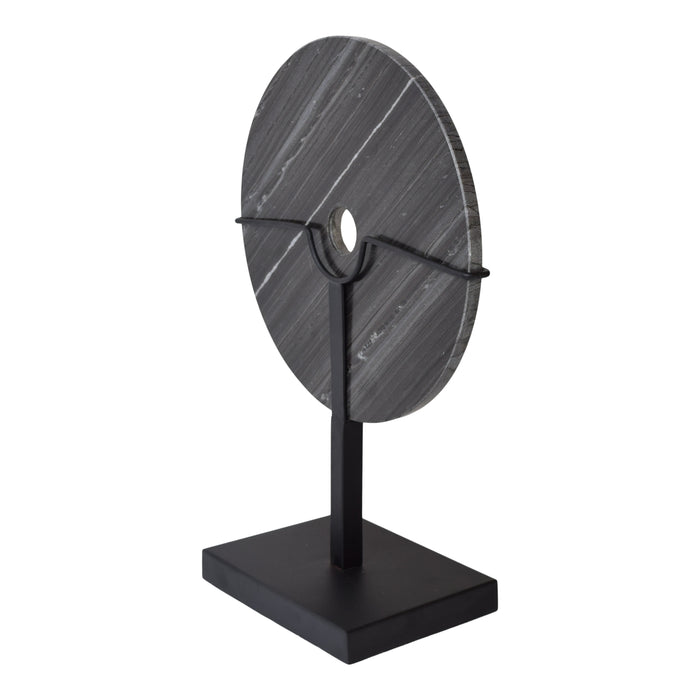 LOFT42 Circle Ornament op voet - Zwart Marmer Ø30cm