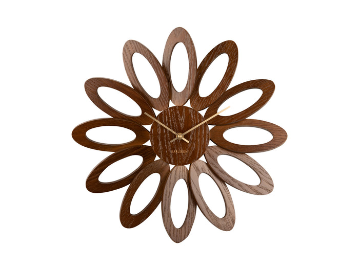 Karlsson - Wall clock Fiore dark wood veneer