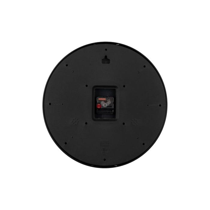 Karlsson - Wandklok - Finesse - Nikkel wijzerplaat - Zwarte behuizing