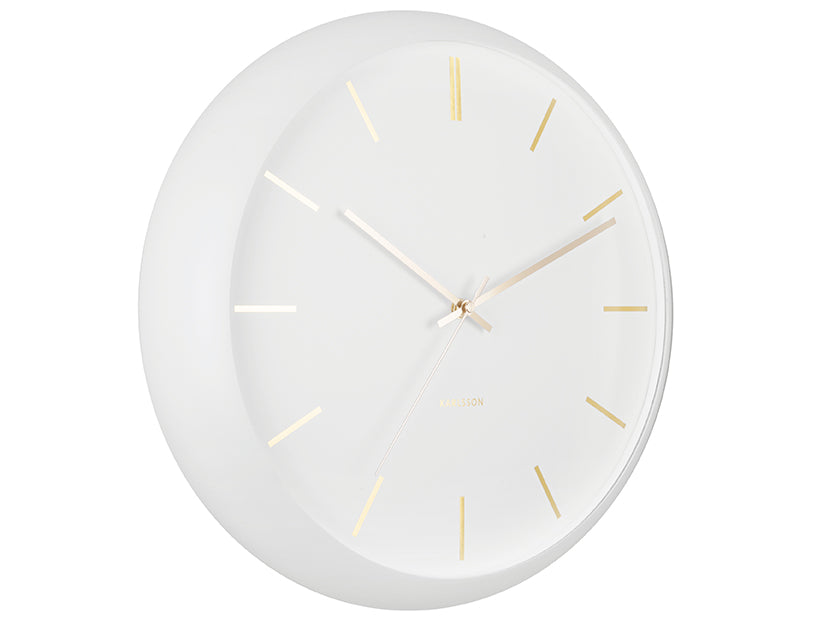 Karlsson - Wandklok Globe - Wit - Ø40cm