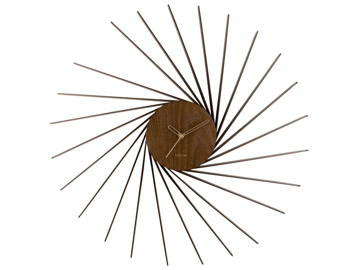 Karlsson - Wall clock Helix XL dark wood veneer