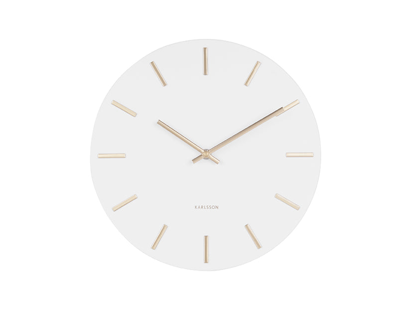Karlsson Wandklok Charm - Wit|Goud - Ø30cm