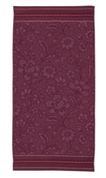 Pip Studio Jasmin Jacquard - Douchelaken - 70x140 - Donker roze