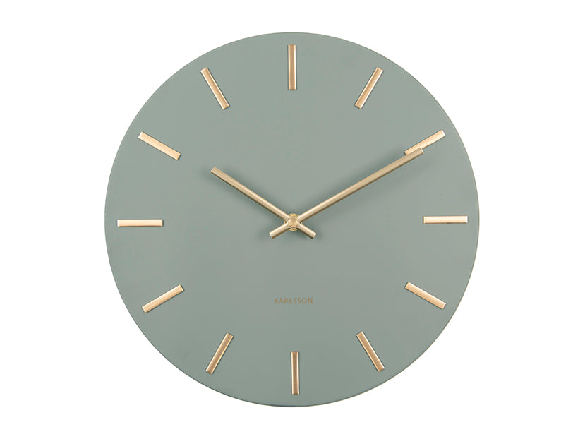 Karlsson Wandklok Charm - Jungle Groen|Goud - Ø30cm