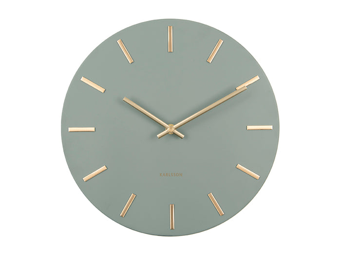 Karlsson Wandklok Charm - Jungle Groen|Goud - Ø30cm